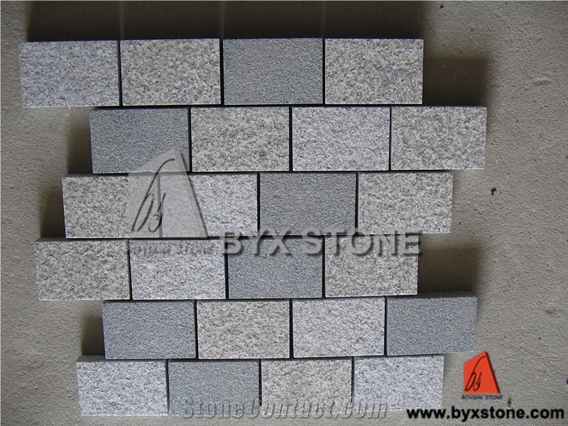 Yellow / Grey Natural Granite Paving Stone for Garden