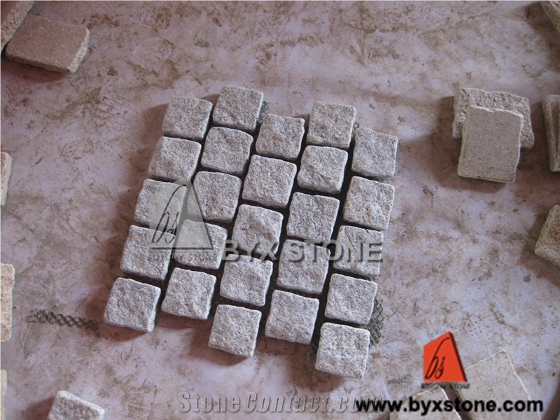 Yellow / Grey Natural Granite Paving Stone for Garden