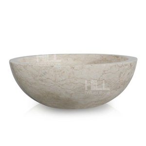 Montello Cream Marble Bowl, Sink Polished Dia 45