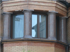 Rosso Carpazi Granite Column