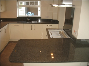 Camel Brown Granite Kitchen Countertops