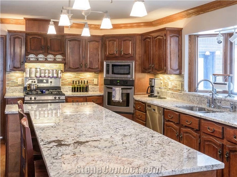 Delicatus Granite Kitchen Island Countertop Remodelling
