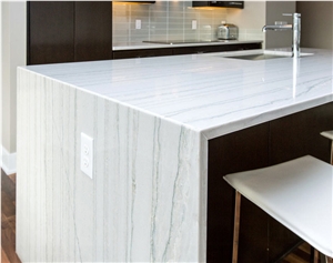 Macaubas White Quartzite Stunning Kitchen