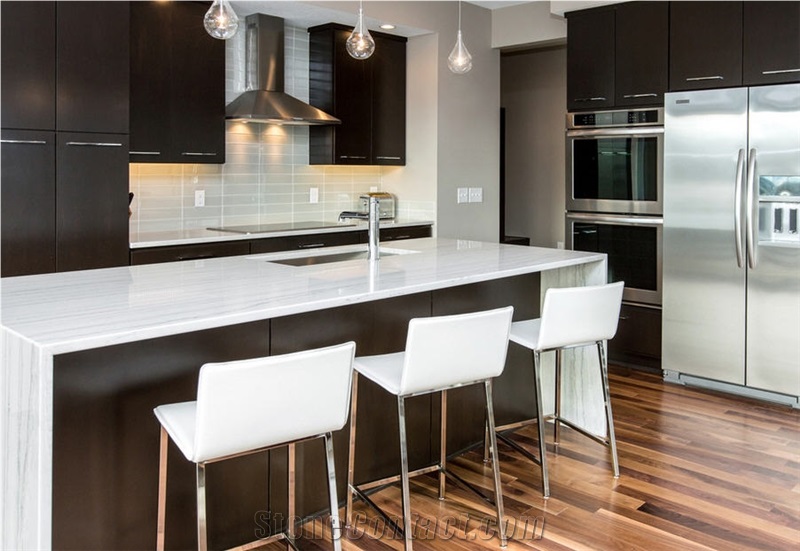 Macaubas White Quartzite Stunning Kitchen