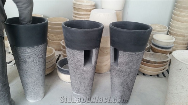 Basins and Sinks, Light Beige Travertine Sinks