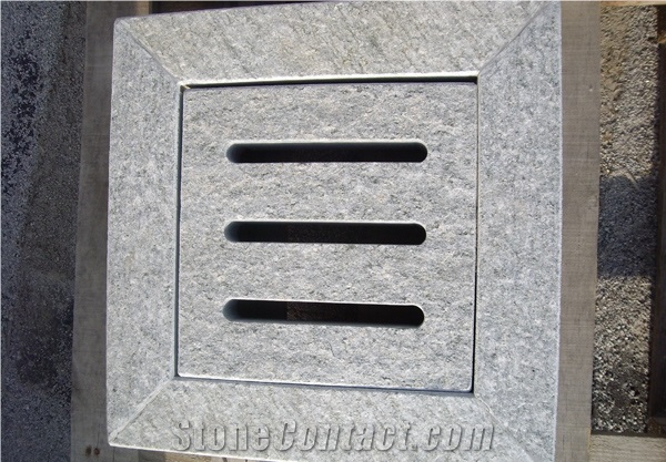 Pietra Di Luserna Rain Drainage Pavers, Street Gutter, Rain Chamfer