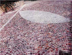 Porfido Sarentino Rosso Cubes for Road