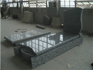 Wave White Granite Monument,White Tombstone,Western Headstone,France Monument Style Design