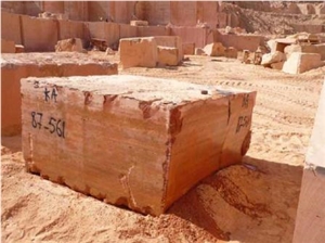 Iran Red Travertine Blocks