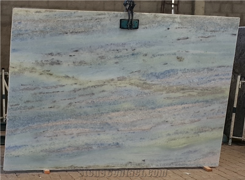 Ocean View Marble - Translucent, Ocean Blue Marble Brazil Tiles & Slabs