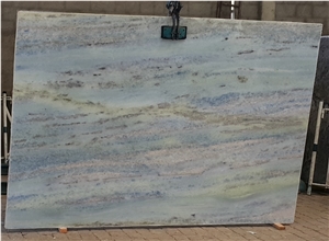 Ocean View Marble - Translucent, Ocean Blue Marble Brazil Tiles & Slabs