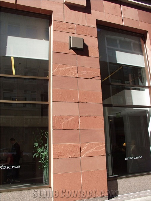 Arizona Sedona Red Sandstone Exterior Wall Cladding, Facade