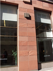 Arizona Sedona Red Sandstone Exterior Wall Cladding, Facade