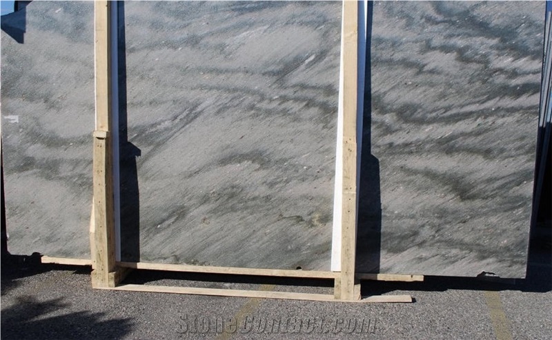Glitter Green Polished Granite Slab