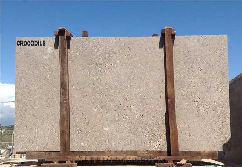 Crocodile Beige Marble Slabs