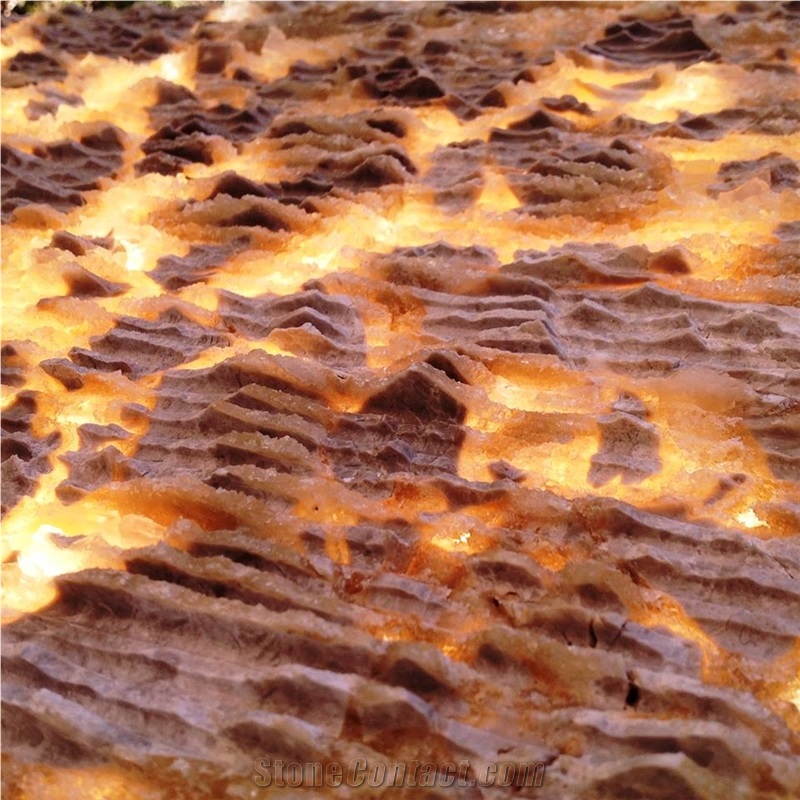 Translucent Golden Desert Grey Onyx