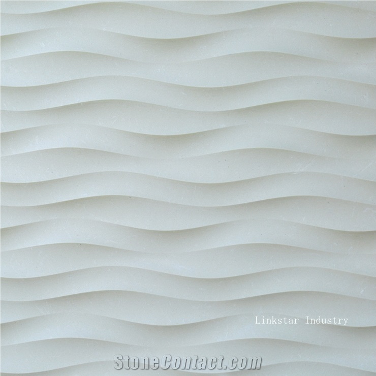 3d Beige Wavy Feature Stone Wall Covering Tiles, Beige Quartzite Building & Walling