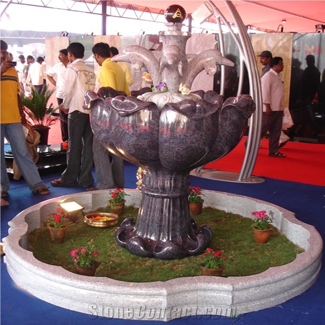 Gp Black Granite Fountain