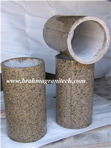 Granite Hollow Pillar, Granite Hollow Columns, Brown Granite Columns