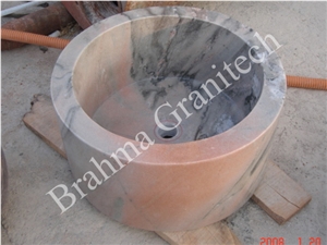 Pink Limestone Sink and Basin