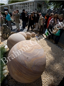 Rainbow Sandstone Ball,Sandstone Sphere,Sandstone Globe