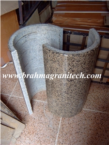 Stone Hollow Column,Granite Hollow Column, Brown Columns