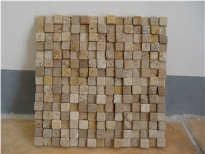 Beige Mosaic,Cream Mosaic,Traverine Mosaic,Multicolor Mosaic Split Face, Mosaic Tile
