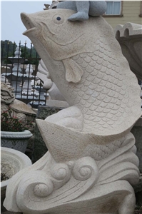 Carving Sculpture, G681 Pink Granite Sculpture & Statue