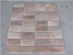 Feature Wall Red/Pink Culture Stone, Marble Ledge Rock/Split Suface ,Mulicolor Brick Tile