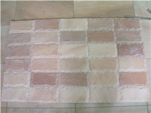 Feature Wall Red/Pink Culture Stone, Marble Ledge Rock/Split Suface ,Mulicolor Brick Tile