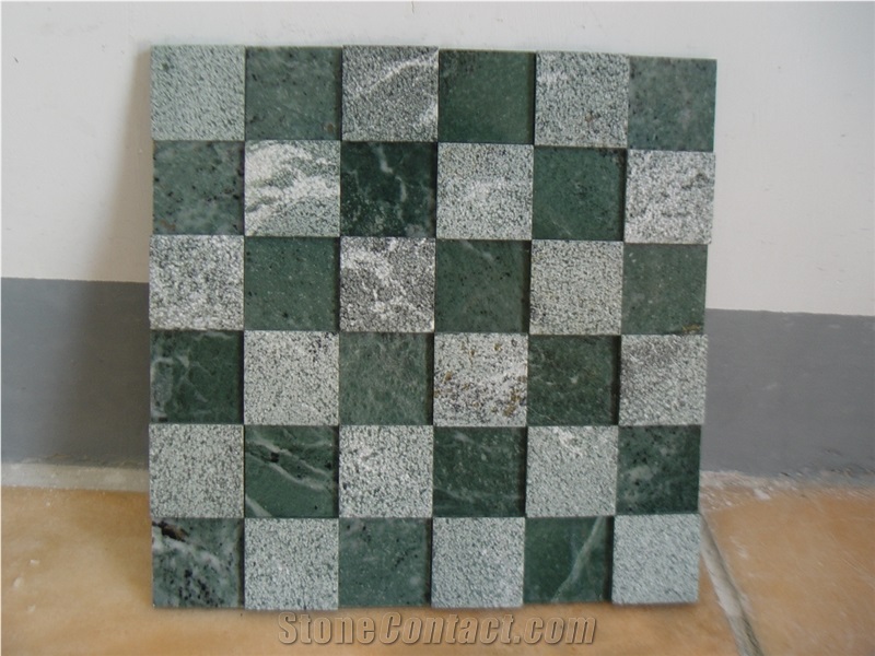 Green & White Mosaic,Multicolor Mosaic Split Face,Green Marble Mosaic Tumbled Face,Mosaic Tile