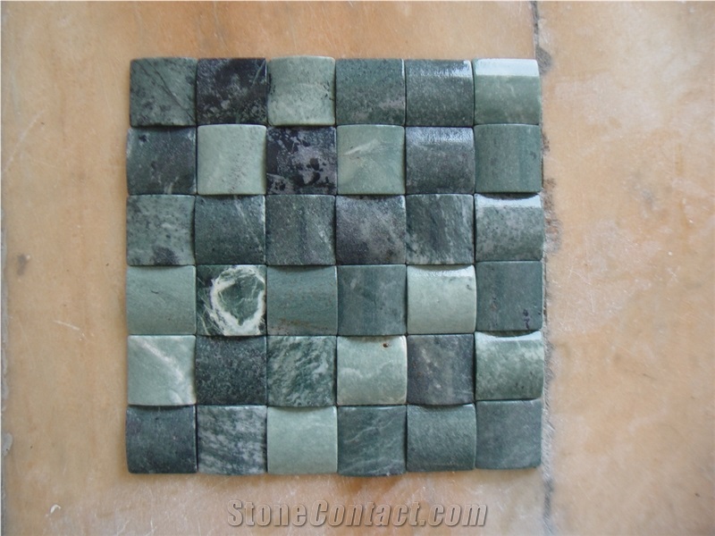 Green & White Mosaic,Multicolor Mosaic Split Face,Green Marble Mosaic Tumbled Face,Mosaic Tile