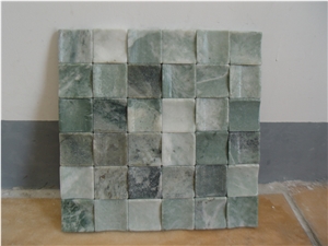 Green & White Mosaic,Multicolor Mosaic Split Face,Green Marble Mosaic Tumbled Face,Mosaic Tile
