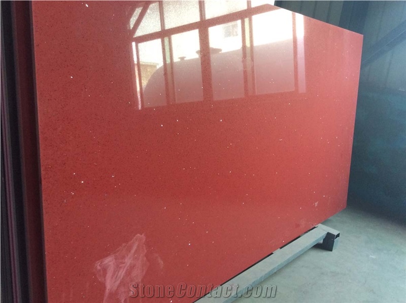 Red Quartz Stone,Quartz Slabs and Tiles