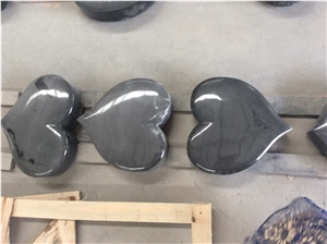 Shanxi Black Granite Polish Heart Shape Tombstone and Monuments