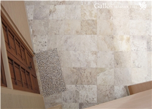 Camila Travertine Tiles & Slabs, Grey Travertine Peru Wall Tiles, Floor Tiles