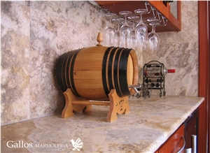 Camila Travertine Tiles & Slabs, Grey Travertine Peru Wall Tiles, Floor Tiles