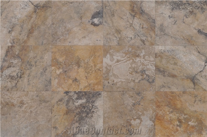 Hades Travertine Slabs & Tiles, Yellow Travertine Pattern Tiles, Flooring Tiles Peru