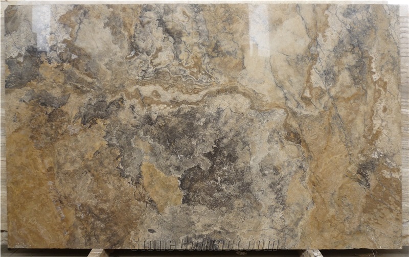 Hades Travertine Slabs & Tiles, Yellow Travertine Pattern Tiles, Flooring Tiles Peru