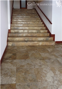 Hades Travertine Slabs & Tiles, Yellow Travertine Pattern Tiles, Flooring Tiles Peru