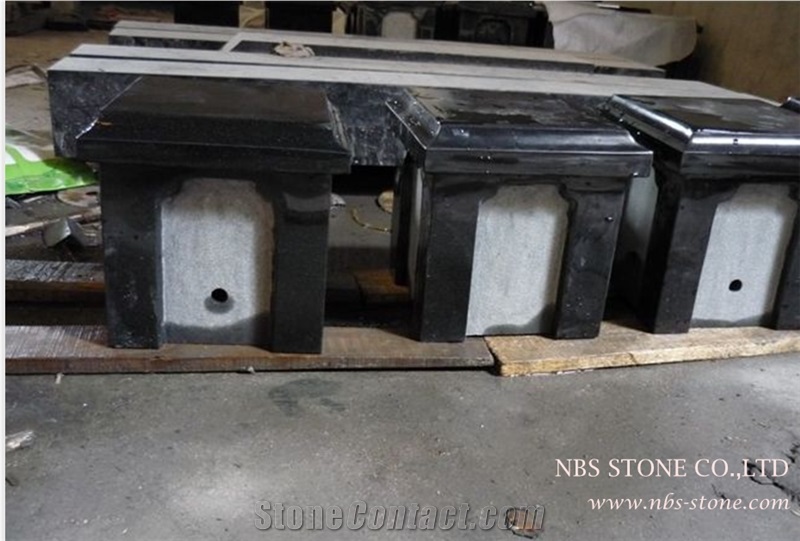 Absolute Black Granite Tombstone,Shanxi Black Granite Monument & Tombstone