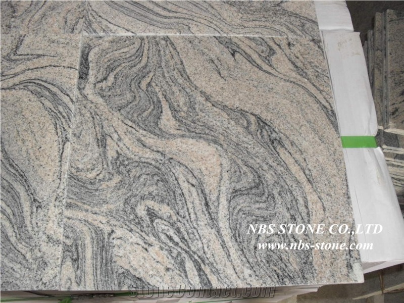 G4261,Polished China Juparana Natural Granite Slab,Multicolour Grain Granite Slab