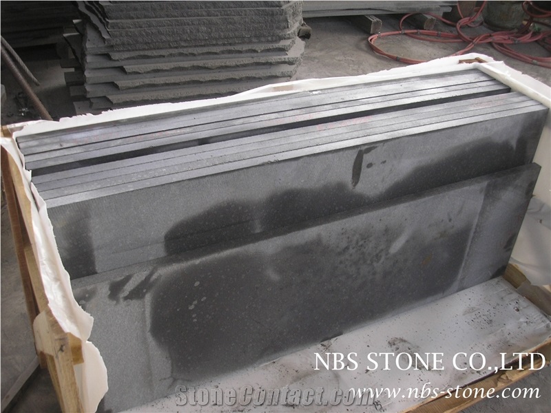 G684 Granite,Chinese Fuding Black,Chiselled,Pearl Black,Slabs & Tiles, G684 Black Basalt Granite