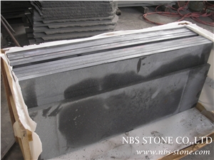 G684 Granite,Chinese Fuding Black,Chiselled,Pearl Black,Slabs & Tiles, G684 Black Basalt Granite