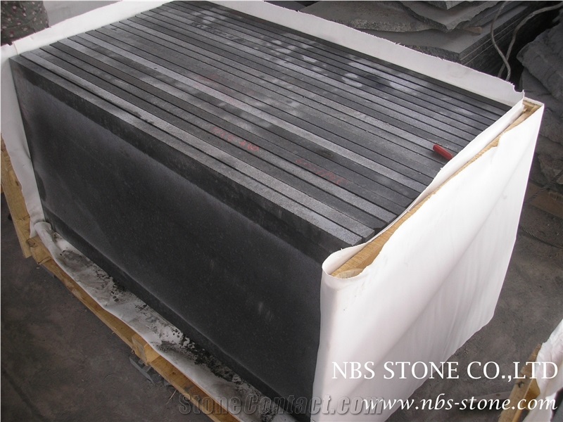 G684 Granite,Chinese Fuding Black,Chiselled,Pearl Black,Slabs & Tiles, G684 Black Basalt Granite