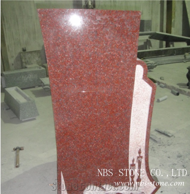 Indian Red Granite Tombstones and Monuments,Upright Monuments