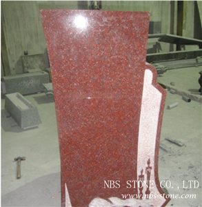 Indian Red Granite Tombstones and Monuments,Upright Monuments