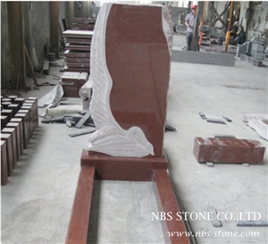Indian Red Granite Tombstones and Monuments,Upright Monuments