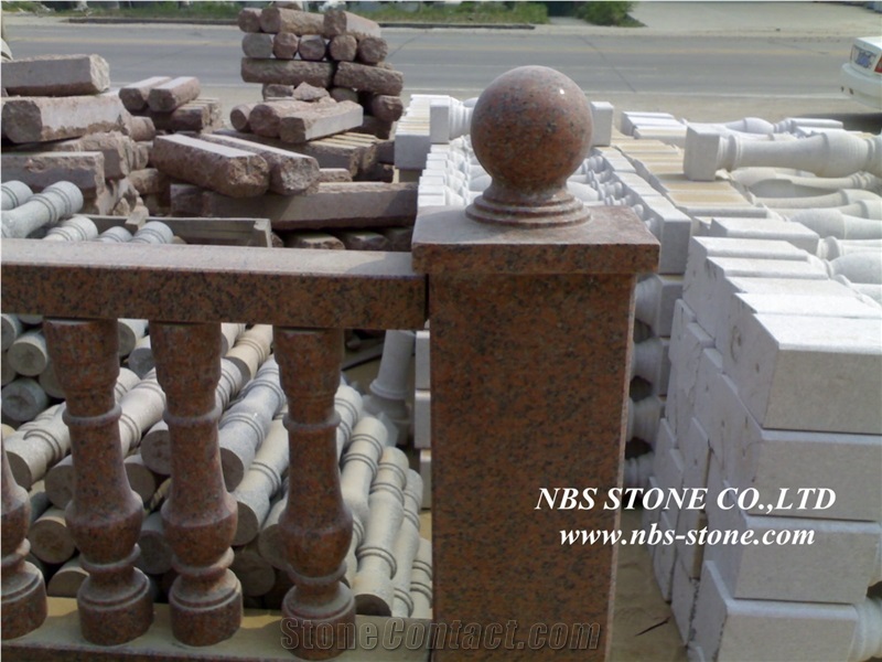 Maple-Leaf Red Balustrade,Maple Leaf Red Granite Balustrade