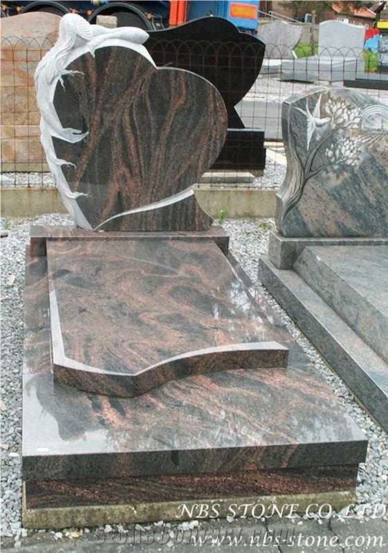 Multicolor Red Granite Tombstones